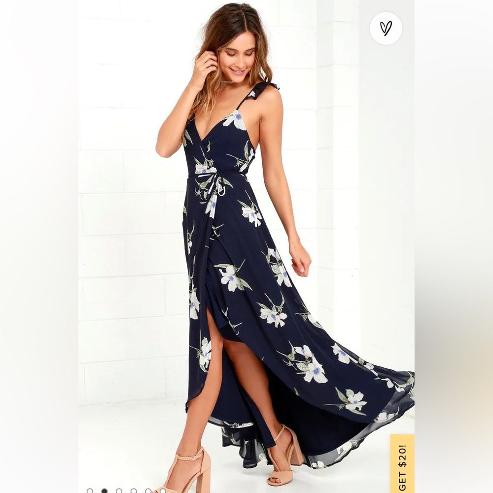 Lulus floral wrap dress